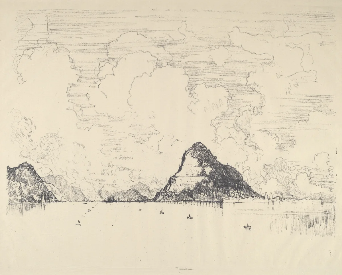 Entrance to the Canal from the Pacific by Joseph Pennell, print, 1912