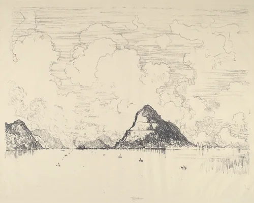 Entrance to the Canal from the Pacific by Joseph Pennell, print, 1912