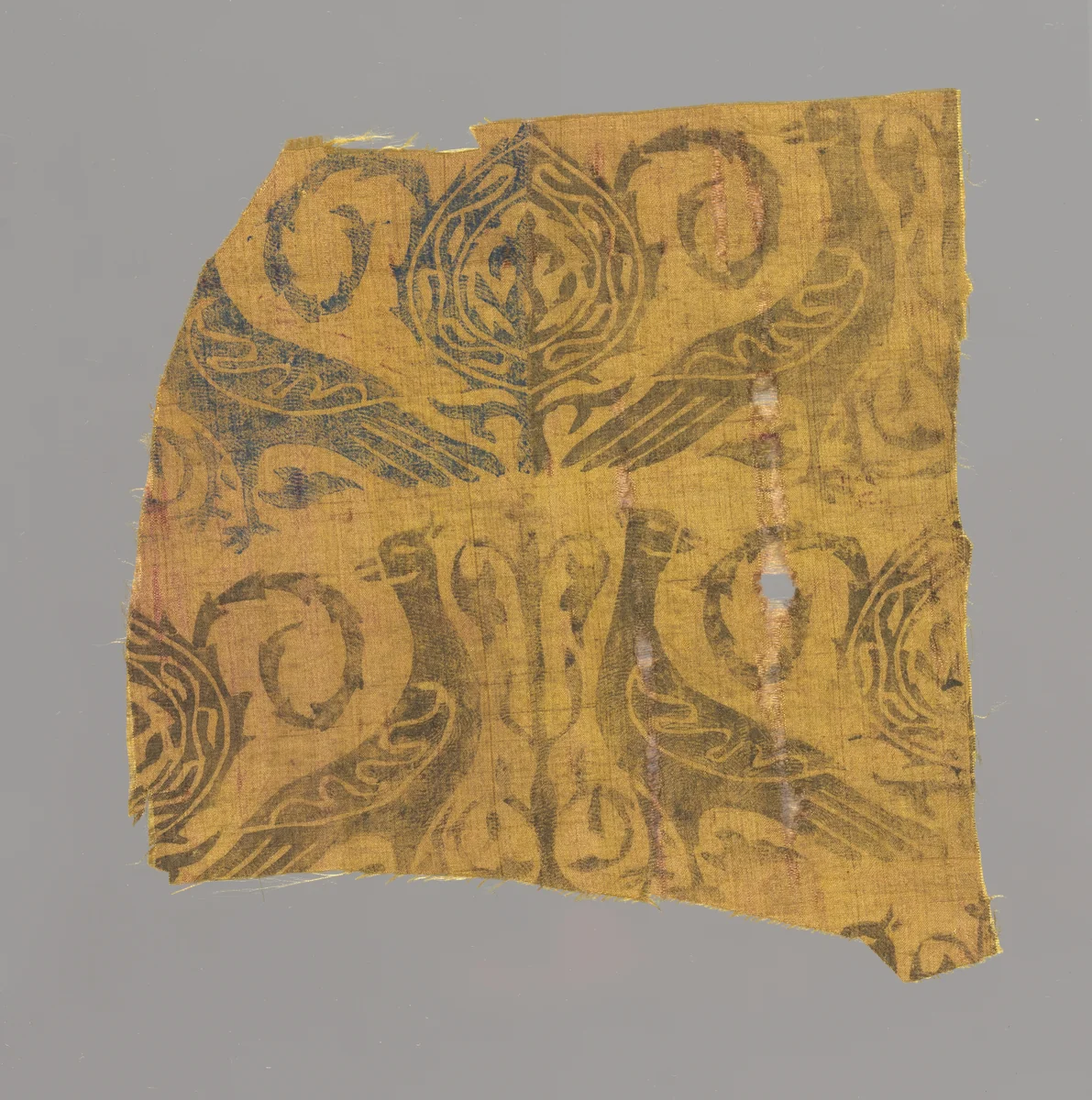 Fragment by Central Europe, textile, 1860