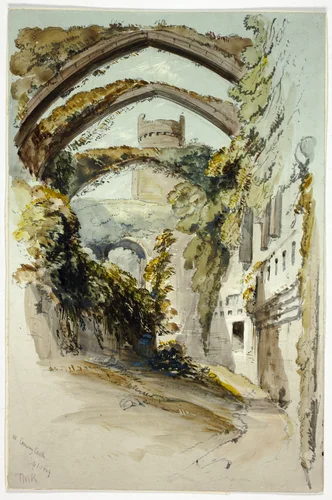 Conway Castle by Thomas Miles Richardson, painting, 1849