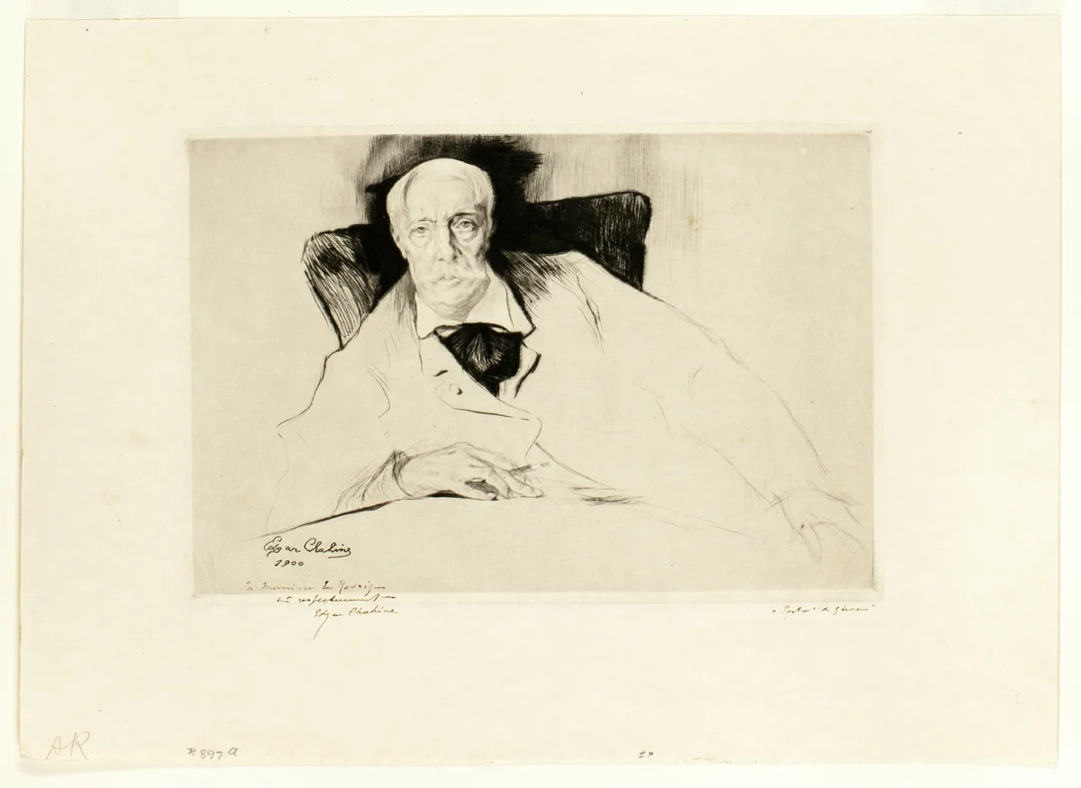 Alfred Stevens by Edgar Chahine, print, 1900