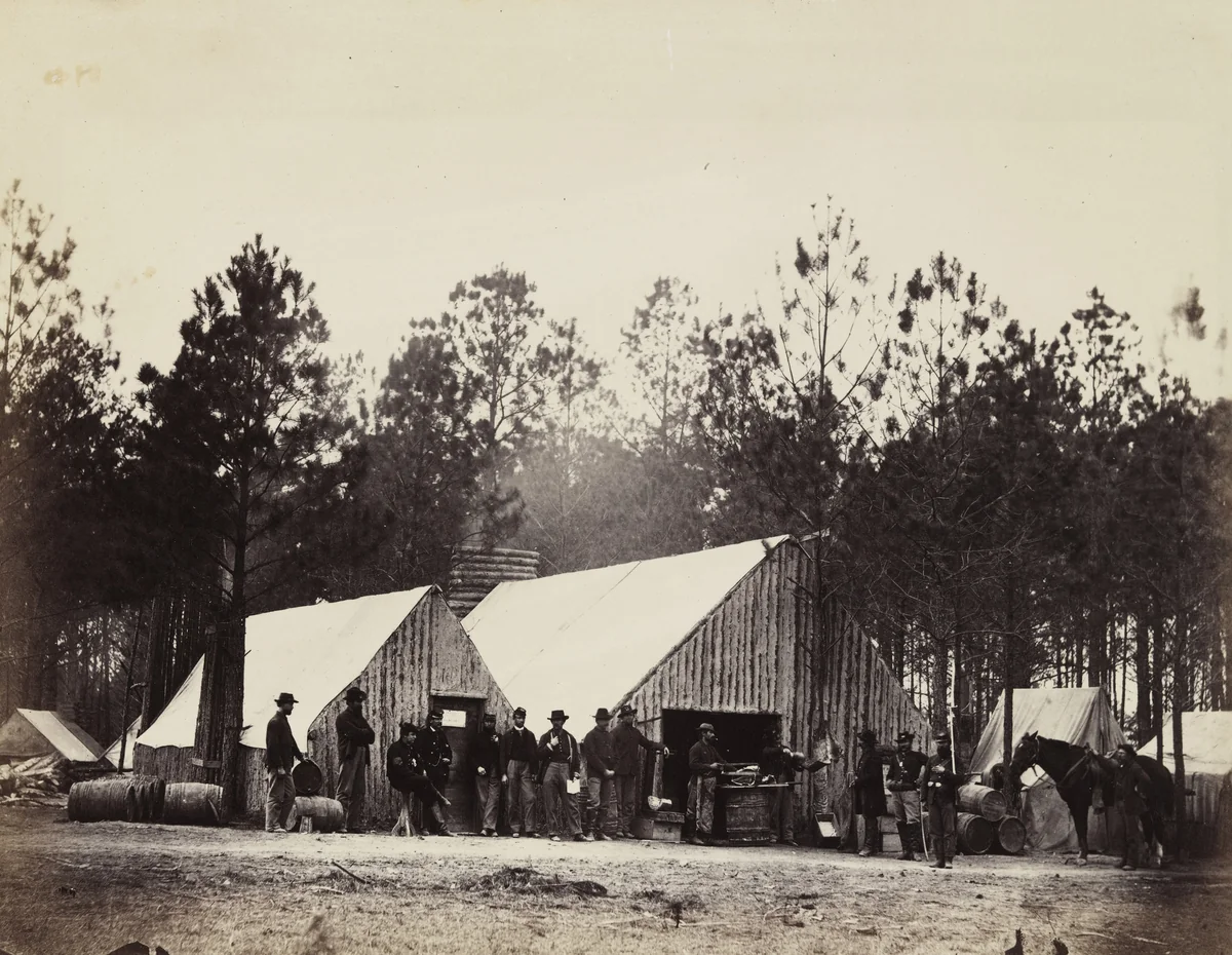 Commissary Department, Head-Quarters Army of the Potomac by Timothy O'Sullivan, Alexander Gardner, photograph, 1864