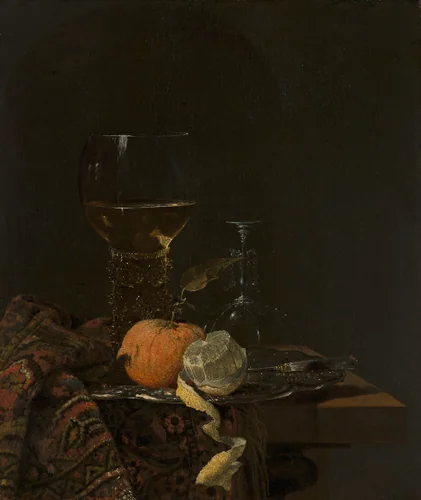 Still Llife with a Roemer by Willem Kalf, painting, 1659