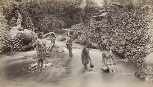 Evening Recreations of the Coffee Pickers, San Isidro by Eadweard Muybridge, photograph, 1875