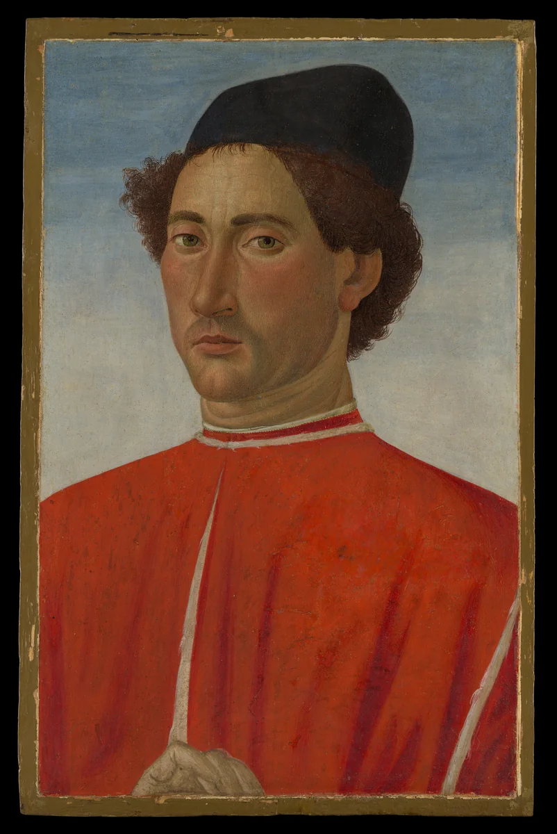 Portrait of a Man by Cosimo Rosselli, painting, 1481-1482