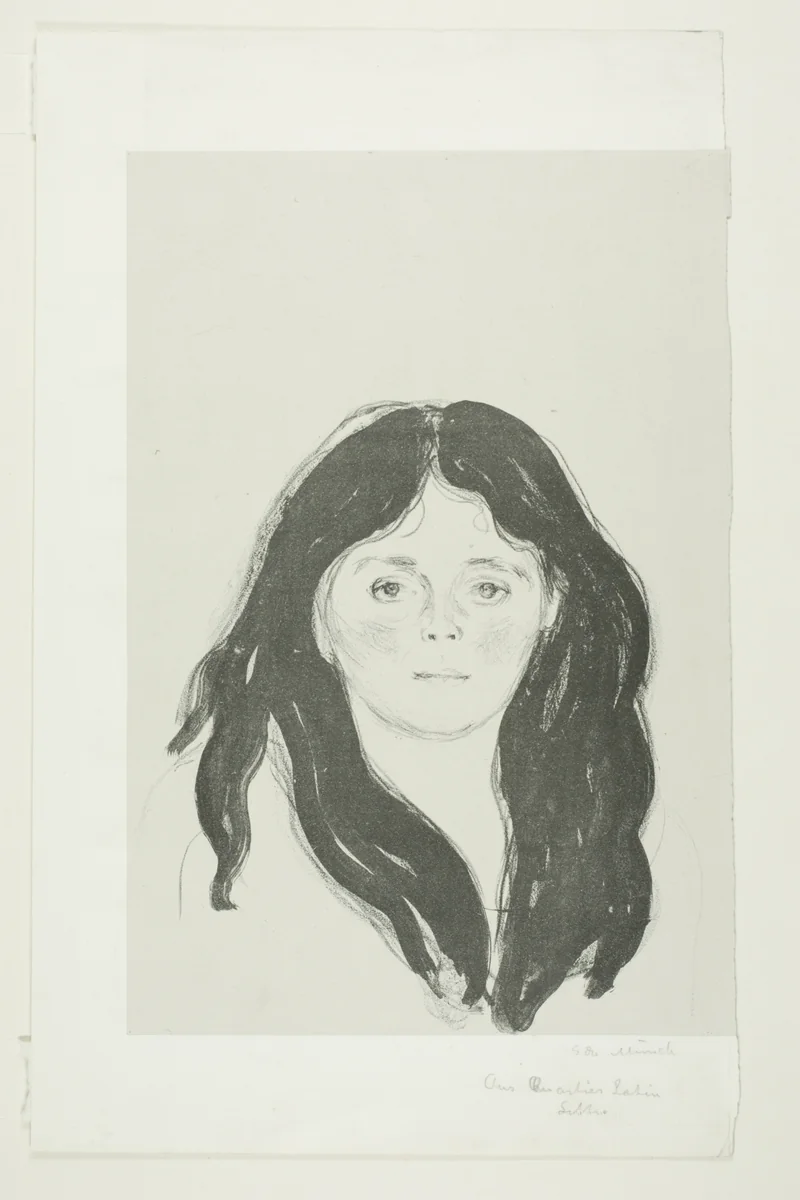 Young Woman from the Latin Quarter by Edvard Munch, print, 1897