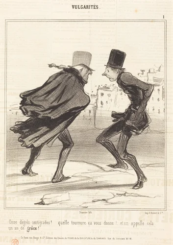 Onze degrés centigrades! by Honoré Daumier, print, 1841