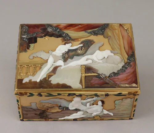 Snuffbox by Claude de Villers, metalwork, 1750