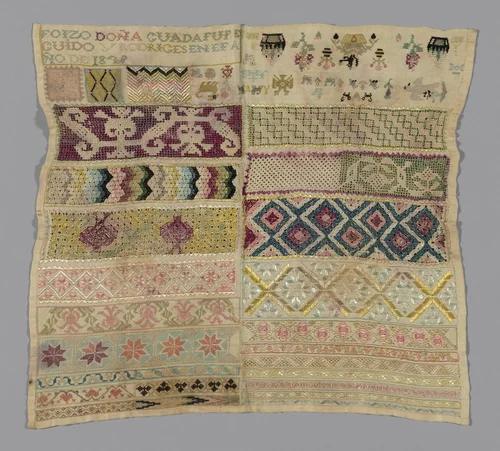 Sampler by Spain, textile, 1801-1900