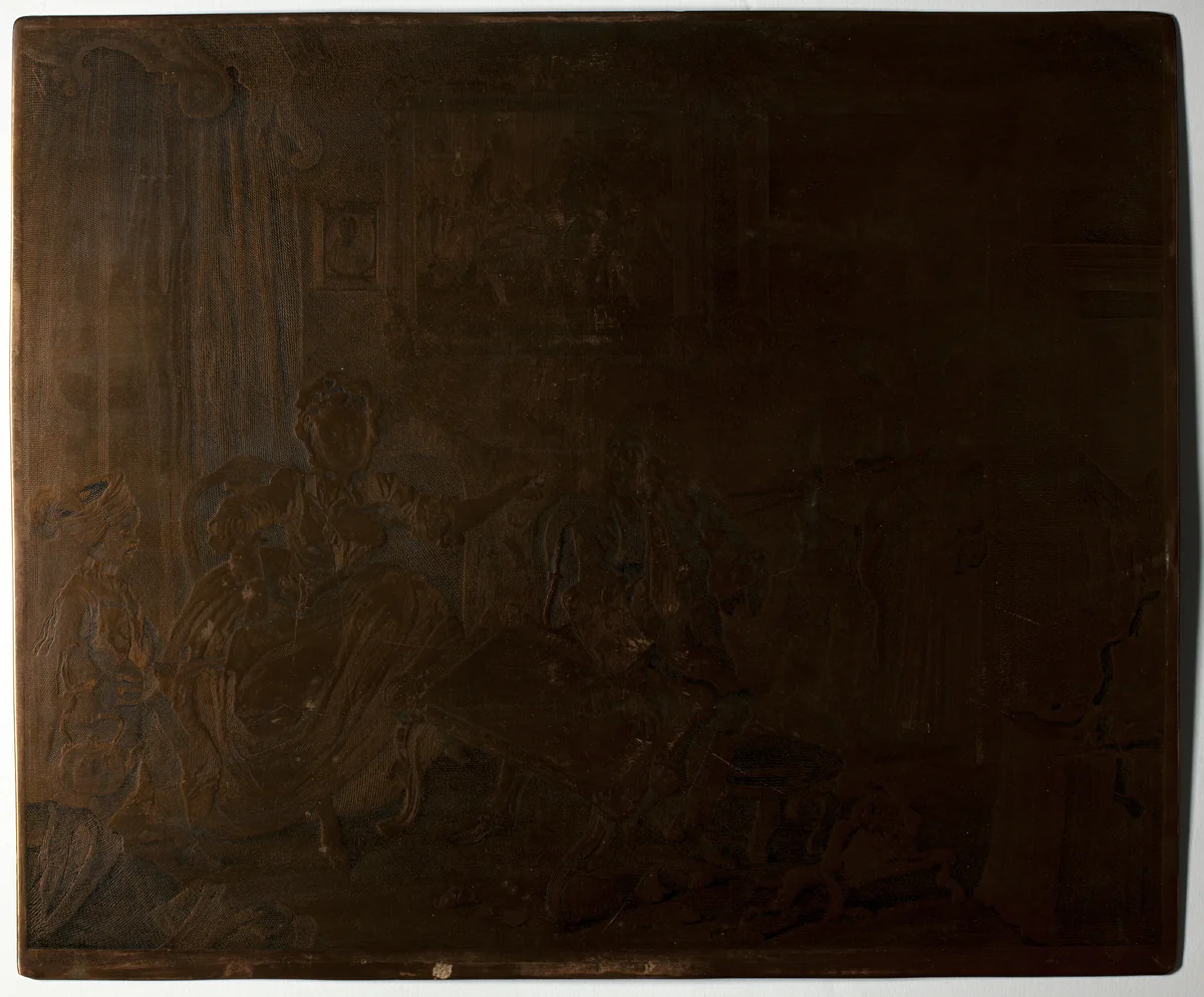 Plate two, from A Harlot's Progress by William Hogarth, print, 1732