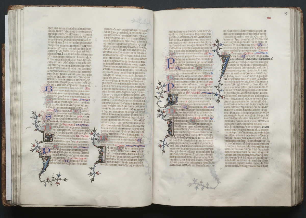 The Gotha Missal: Fol. 39r, Text by Master of the Boqueteaux, book, 1370-1380