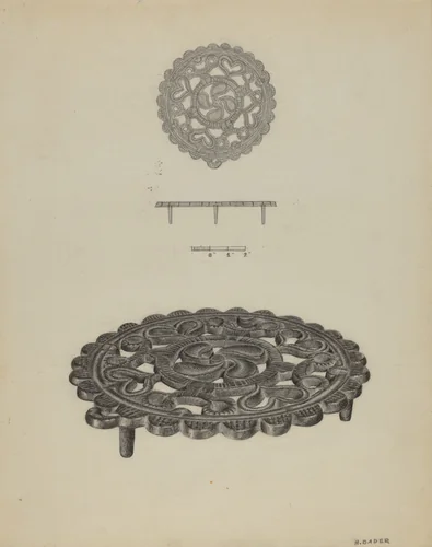 Pa. German Trivet by Herman Bader, index of american design, 1938