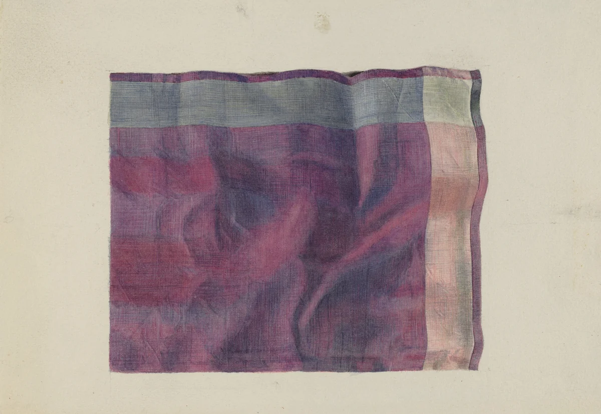 Shaker Silk Kerchief by Elizabeth Moutal, index of american design, 1936