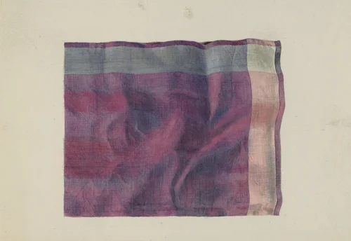 Shaker Silk Kerchief by Elizabeth Moutal, index of american design, 1936
