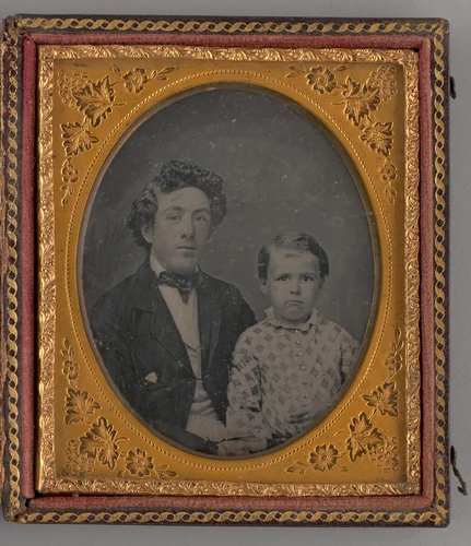 Untitled (Portrait of a Man and a Boy) by Unknown maker, other, 1855