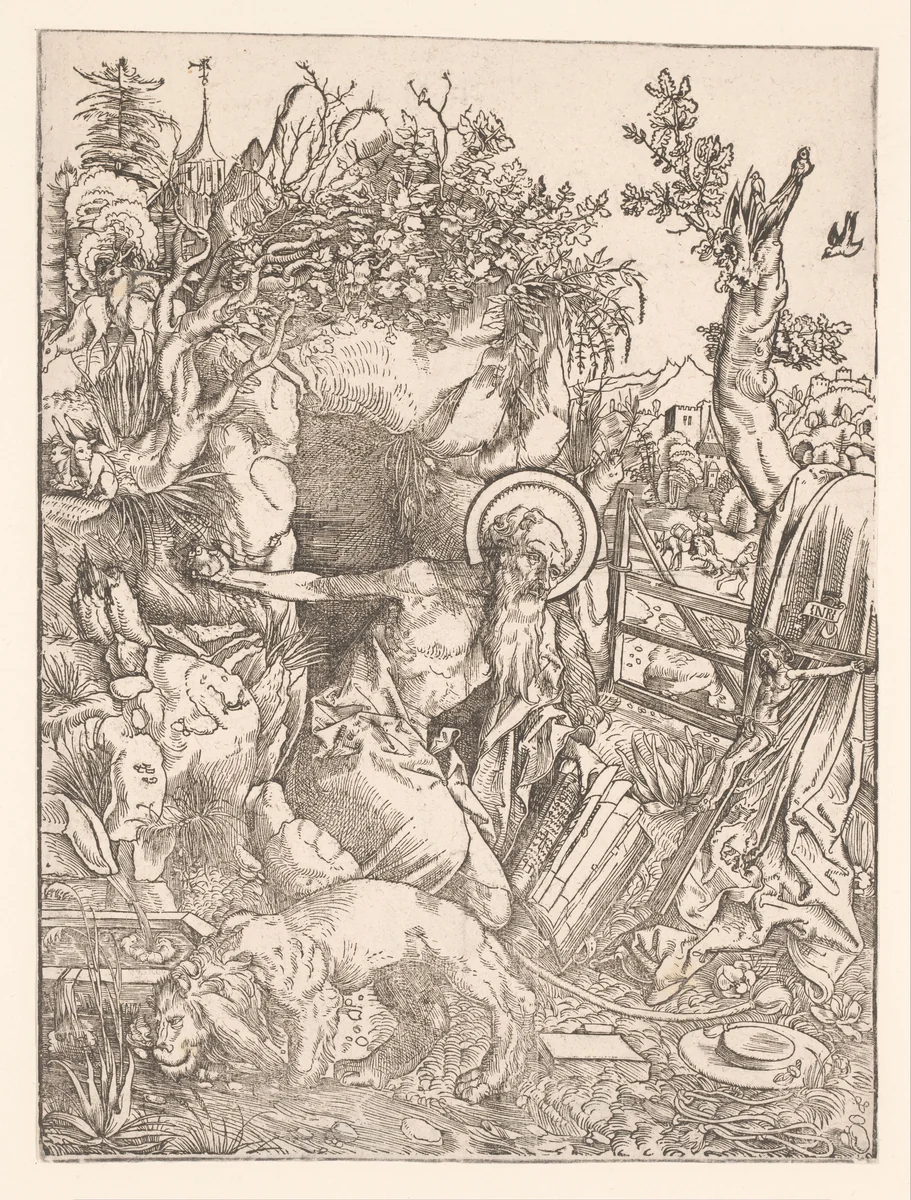 Heilige Hieronymus by anonymous, print, 1515