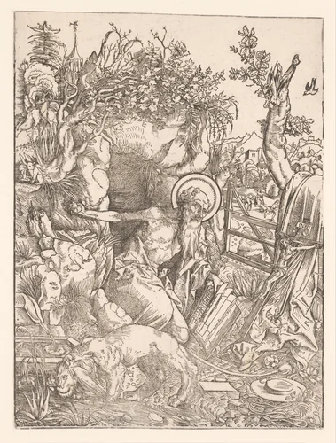 Heilige Hieronymus by anonymous, print, 1515
