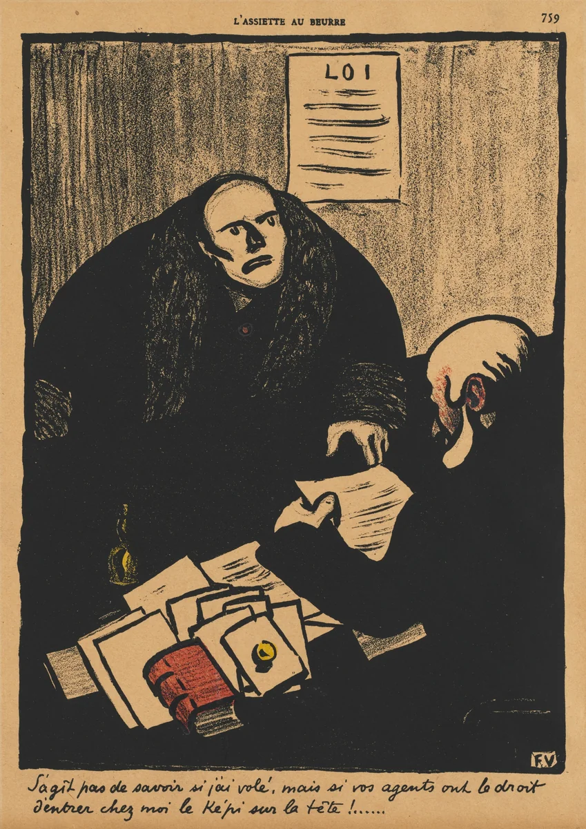 The question is, not whether... by Félix Vallotton, print, 1901