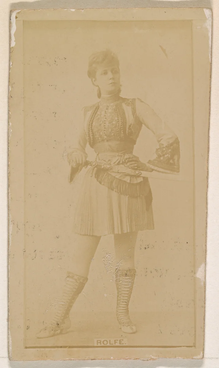Miss Rolfe, from the Actresses series (N245) issued by Kinney Brothers to promote Sweet Caporal Cigarettes by Kinney Brothers Tobacco Company, photograph, 1890
