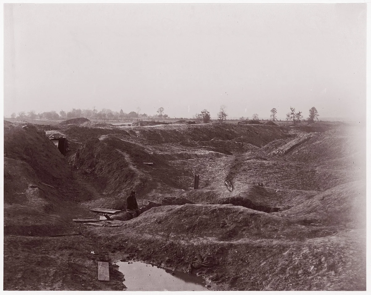 The Crater, Petersburg by Timothy O'Sullivan, photograph, 1864