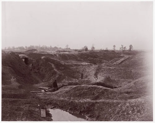 The Crater, Petersburg by Timothy O'Sullivan, photograph, 1864
