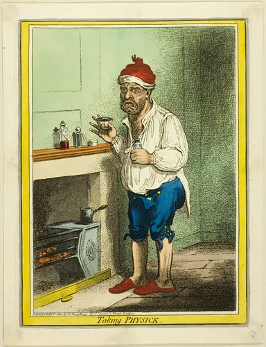 Taking Physick by James Gillray, print, 1800