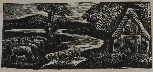 Sabrina's Silvery Flood, from The Pastorals of Virgil by William Blake, print, 1821