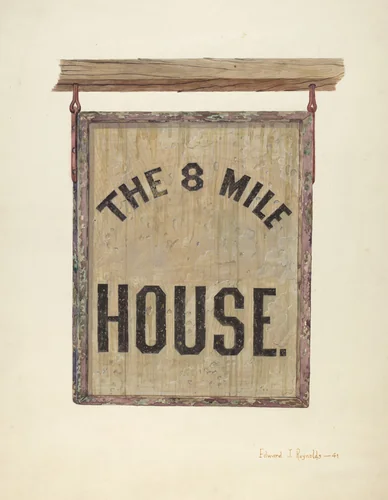 Tavern Sign by E.J. Reynolds, index of american design, 1941