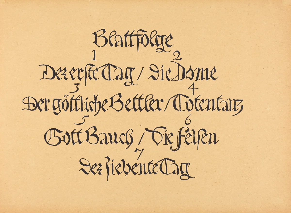 Die Wandlungen Gottes by Ernst Barlach, portfolio, 1920-1921