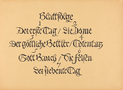 Die Wandlungen Gottes by Ernst Barlach, portfolio, 1920-1921