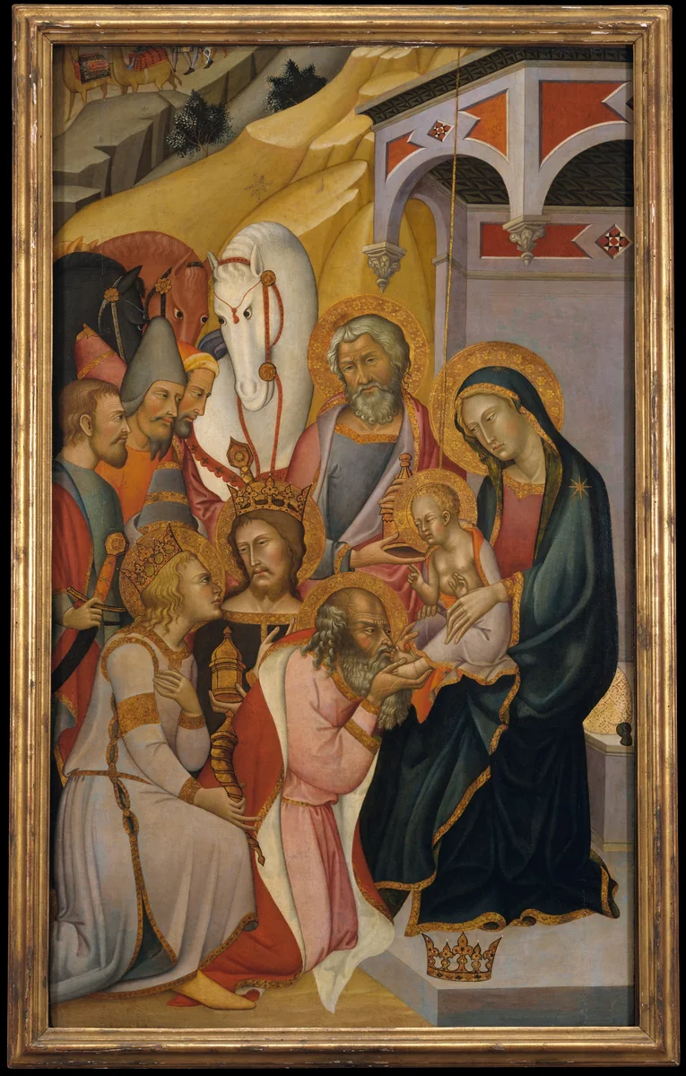 The Adoration of the Magi by Bartolo di Fredi, painting, 1387-1393