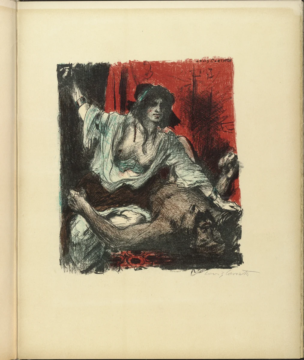 Judith Beheads Holofernes (Judith schlägt dem Holofernes das Haupt ab) (plate, folio 24) from Das Buch Judith (The Book of Judith) by Lovis Corinth, illustrated book, 1910
