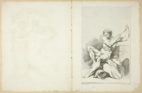 Page 45 and Page 48, from Seconde Livre de Figures d'Academies Gravées en Partie par les Professeurs de l’Académie Royale by François Boucher, print, 1745
