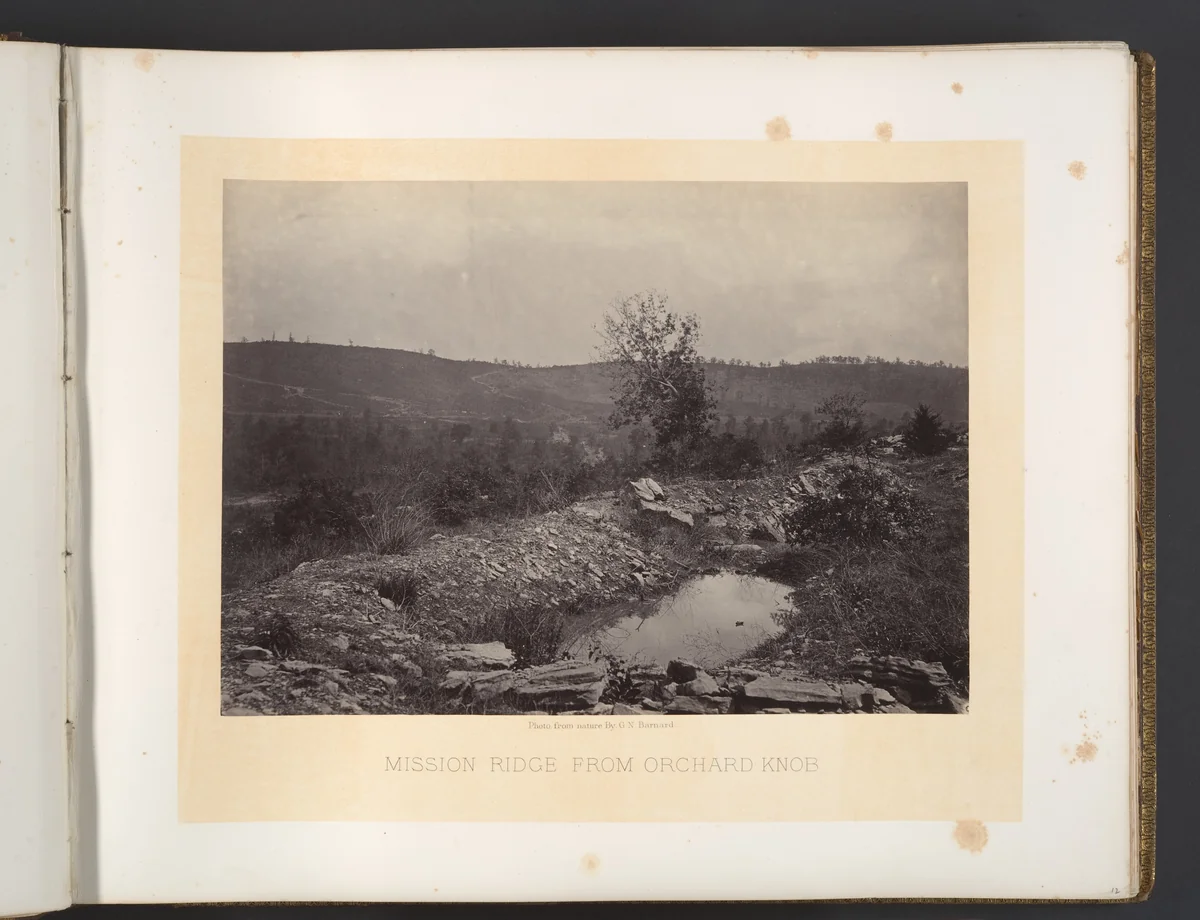 Mission Ridge from Orchard Knob by George N. Barnard, photograph, 1860-1869