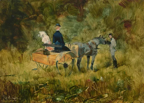 The Trap by Henri de Toulouse-Lautrec, painting, 1880