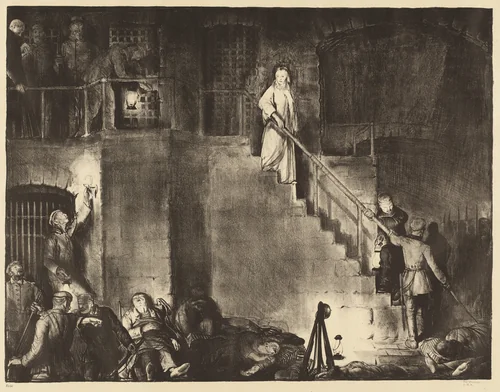 Murder of Edith Cavell by George Bellows, print, 1918