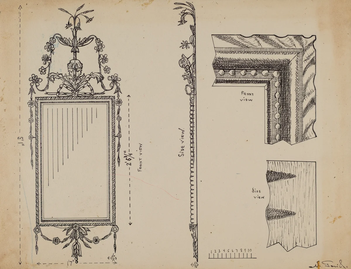 Frame for a Mirror by Nicholas Gorid, index of american design, 1935-1943