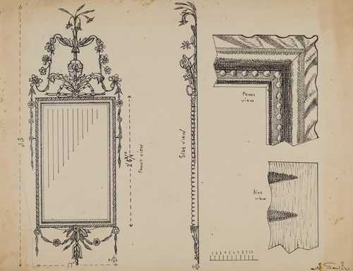 Frame for a Mirror by Nicholas Gorid, index of american design, 1935-1943
