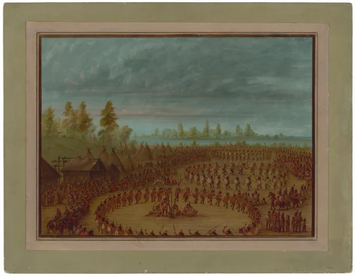War Dance of the Apachees by George Catlin, painting, 1855-1869