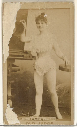 Mlle. Zampa, Paris, from the Actors and Actresses series (N171) for Old Judge Cigarettes by Goodwin & Company, photograph, 1886-1890