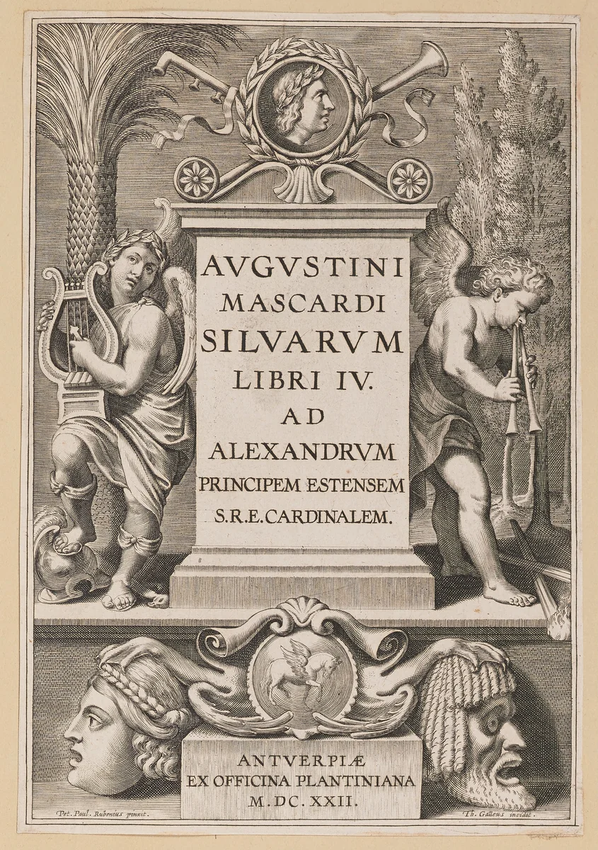 Title Page for Agostino Mascardi, Silvarium Libri IV by Theodor Galle
Sir Peter Paul Rubens, print, 1622
