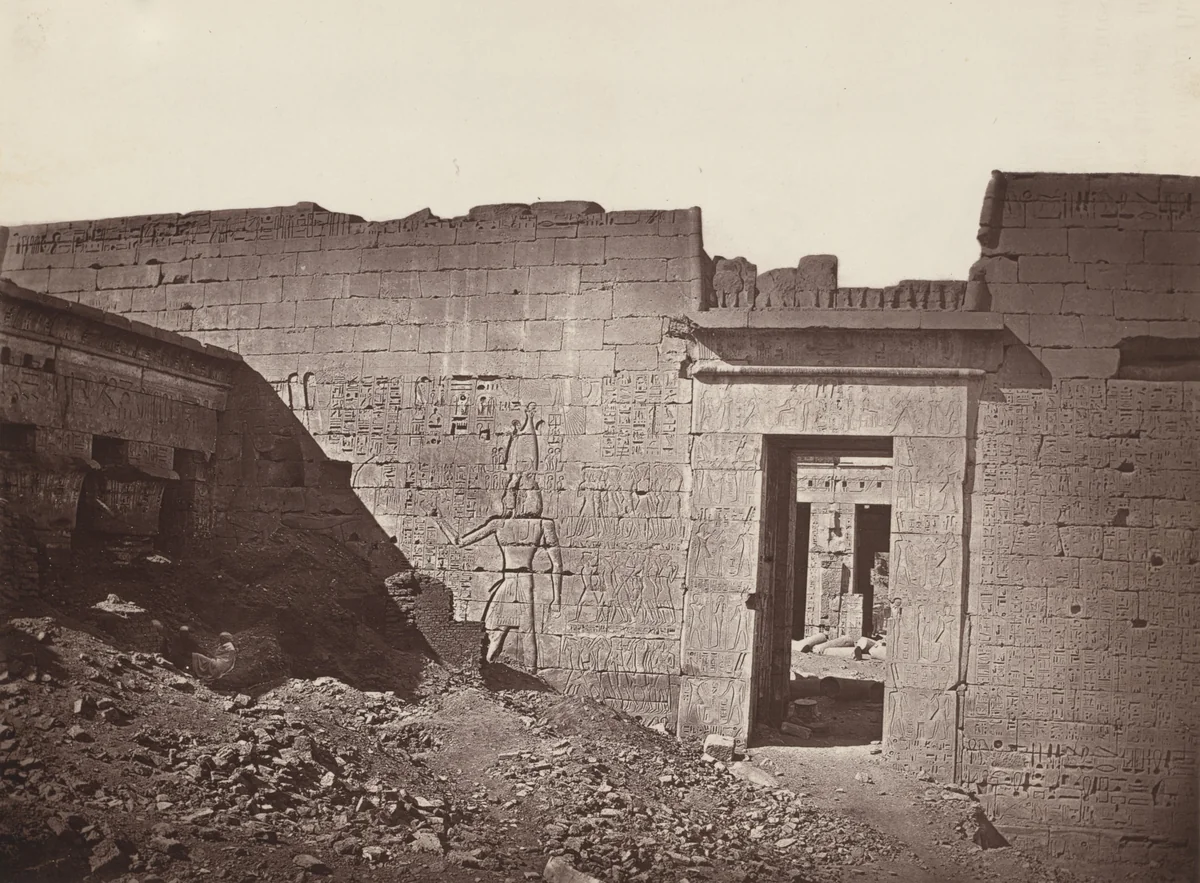 Second Pylon of the Great Temple by William de Wiveleslie Abney, photograph, 1876