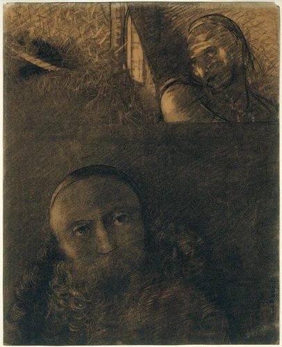 Faust and Mephistopheles by Odilon Redon, drawing, 1880
