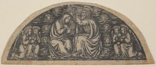 Coronation of the Virgin by Italian 19th Century; Italian 18th Century, print, 1775-1825