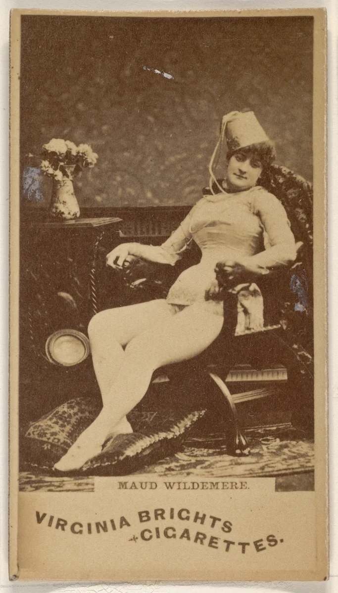 Maud Wildemere, from the Actors and Actresses series (N45, Type 1) for Virginia Brights Cigarettes by Allen & Ginter, photograph, 1885-1891
