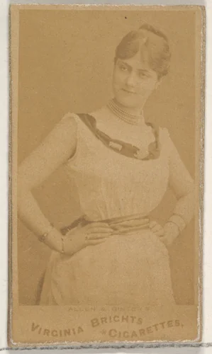 From the Actors and Actresses series (N45, Type 5) for Virginia Brights Cigarettes by Allen & Ginter, photograph, 1885-1891