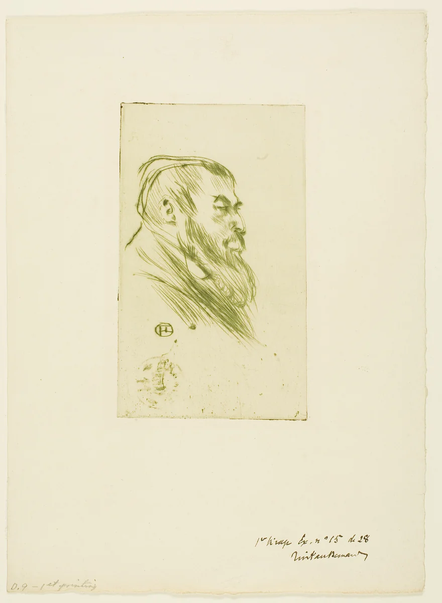 Tristan Bernard by Henri de Toulouse-Lautrec, print, 1898