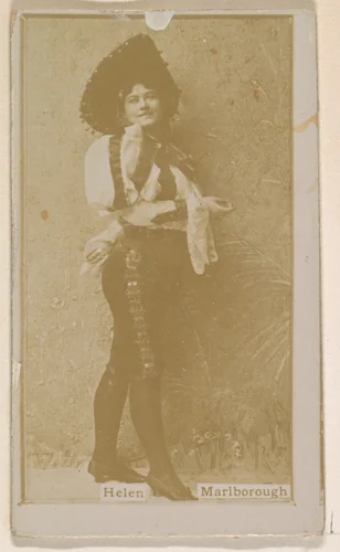 Miss Helen Marlborough, from the Actresses series (N245) issued by Kinney Brothers to promote Sweet Caporal Cigarettes by Kinney Brothers Tobacco Company, photograph, 1890