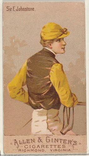 Sir F. Johnstone, from the Racing Colors of the World series (N22b) for Allen & Ginter Cigarettes by Allen & Ginter, print, 1888