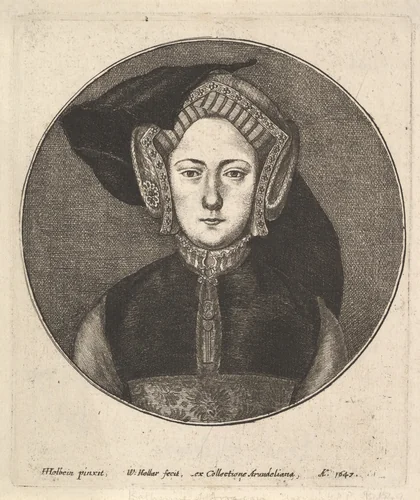 Portrait of a Young Woman by Wenceslaus Hollar, print, 1647
